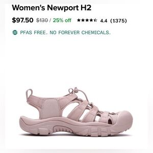 Womans Keen Newport H2 Sandal. Pink, Size 10. Brand New.